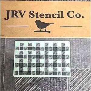 NEW JRV 15mil Reusable Buffalo Plaid Stencil 17x11